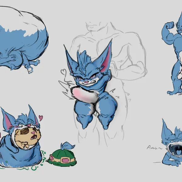rumble (lol), teemo (lol) (league of legends, riot games) created by nommsalotl