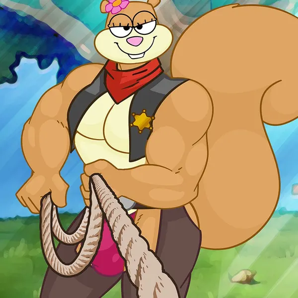 sandy cheeks (nickelodeon, spongebob squarepants) created by dracojeff