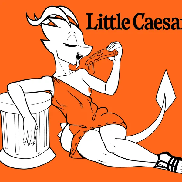 skitter the gecko (little caesars) created by fourssss