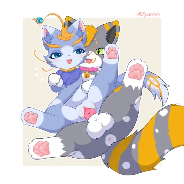 slinky (cookid), yuumi (lol) (league of legends, riot games) created by zyuuniie
