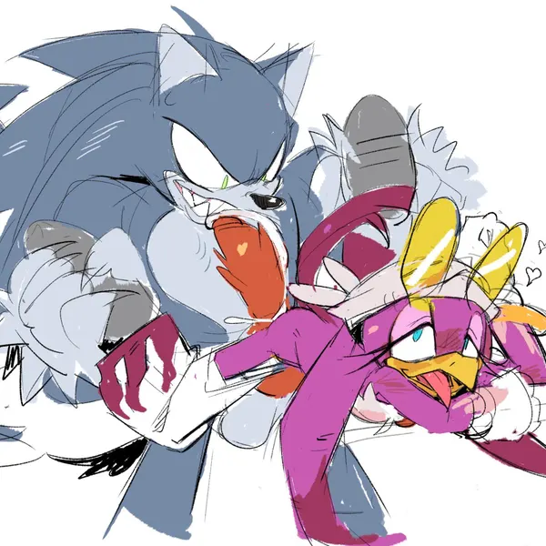 sonic the hedgehog, sonic the werehog, wave the swallow (mythology, sega) created by cnggu13