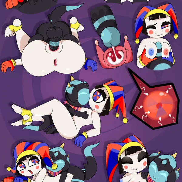 addy (mipsymapsy), pomni (tadc) (glitch productions, nintendo) created by e-01