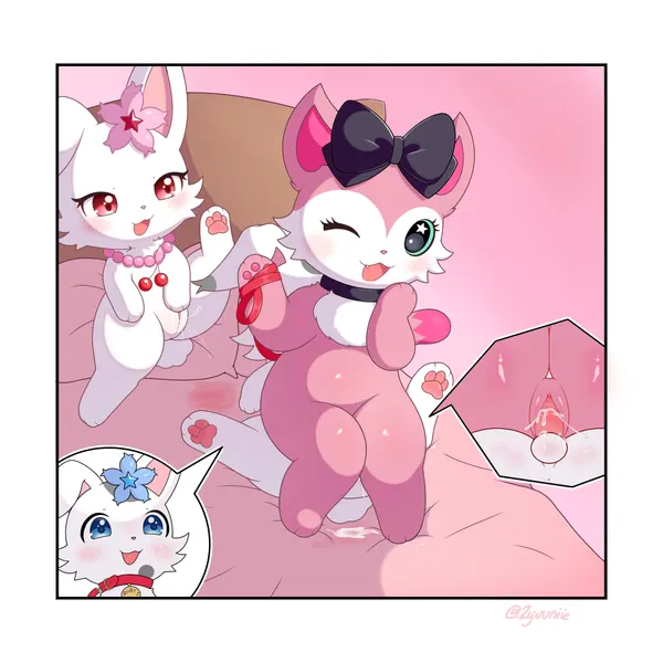 ageam (sylvtasticalsylveon), mia (beatcats), ruby (jewelpet) (beatcats, jewelpet) created by zyuuniie