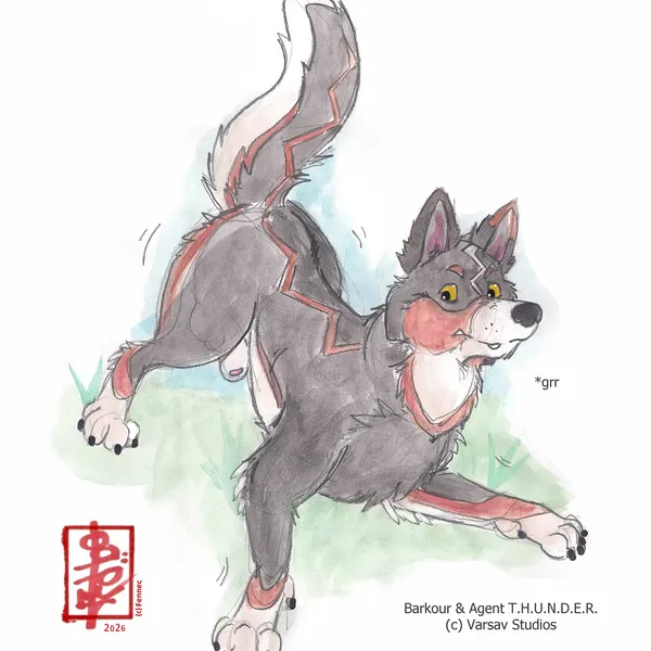 agent thunder (barkour) (barkour) created by fennec (artist)