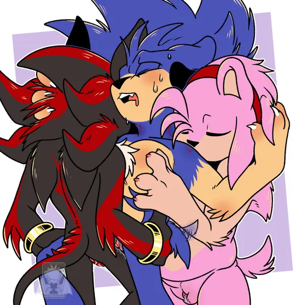 amy rose, shadow the hedgehog, sonic the hedgehog (sega, sonic the hedgehog (series)) created by impydragon