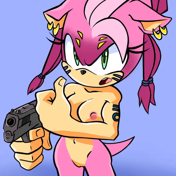 amy rose, thorn rose (sonic) (netflix, sega) created by randomguy999