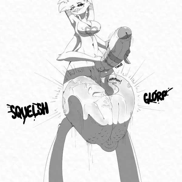 angel dust (hazbin hotel, hellaverse) created by tairedfox