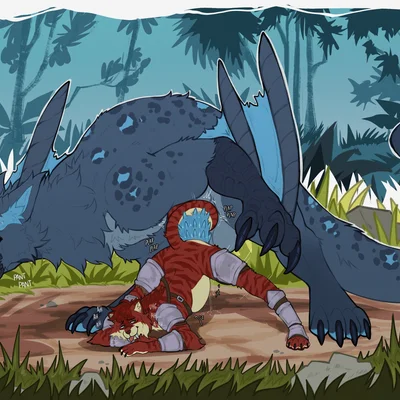 angel (velvetvlade), tukk ordo (capcom, monster hunter) created by dangodragon