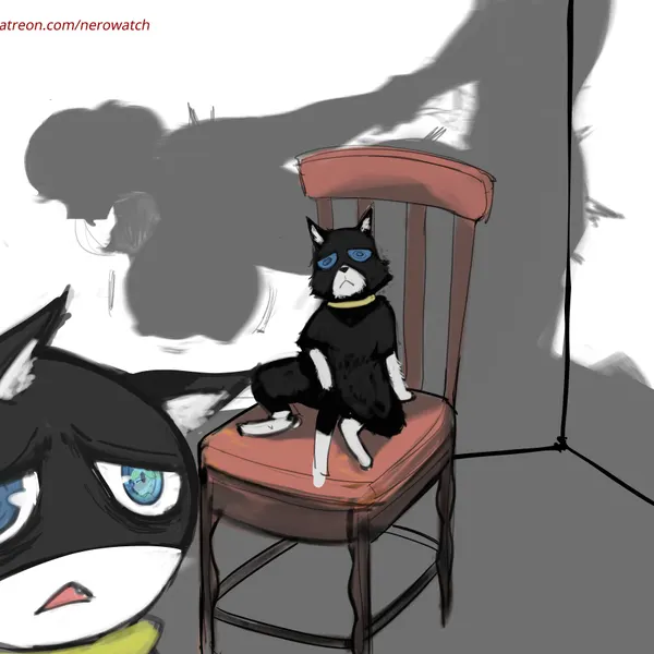 ann takamaki, morgana (persona) (atlus, megami tensei) created by nero watch