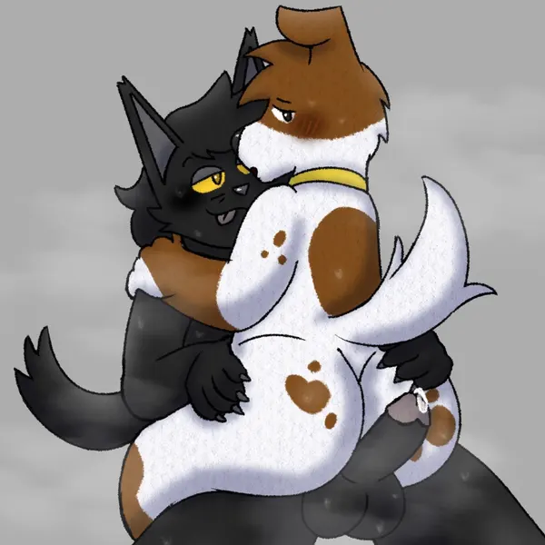 anthro, balls, bodily fluids, butt