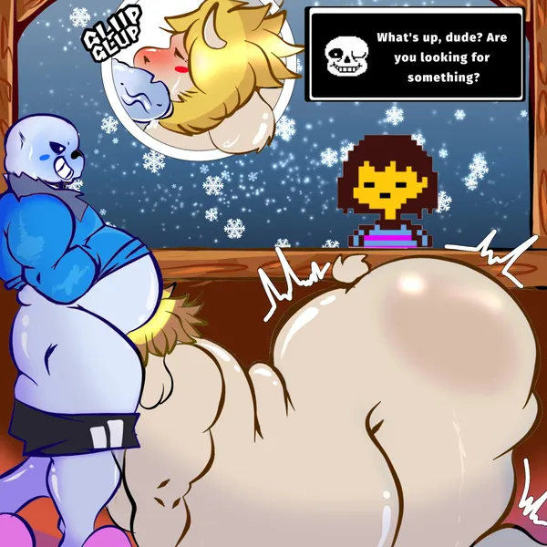 asgore dreemurr, frisk (undertale), sans (undertale) (undertale, undertale (series)) created by uameyg