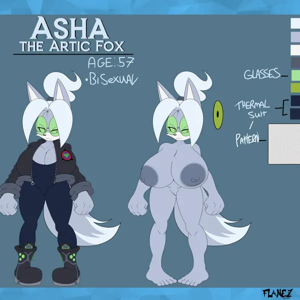 asha the arctic fox (flamez), fan character (sega, sonic the hedgehog (series)) created by flamez