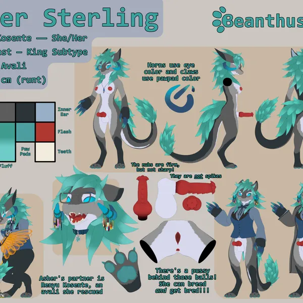 asher sterling, renyu kosente created by beanthusiast