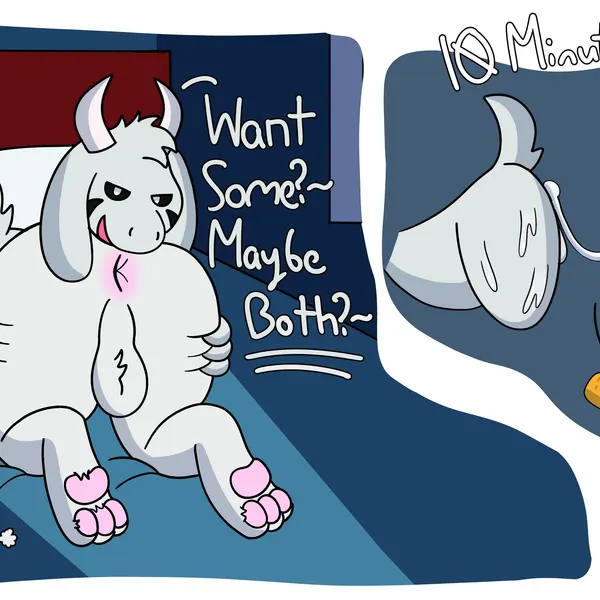 asriel dreemurr (god form), ralsei (deltarune, undertale) created by december dreams