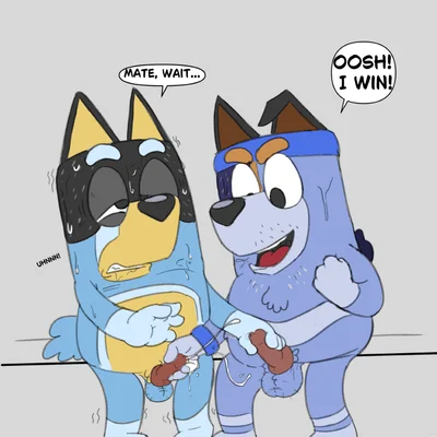 bandit heeler, stripe heeler (bluey (series)) created by gobbyheeler