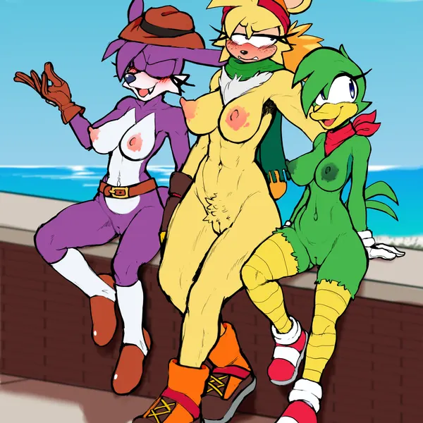 bark the polar bear, bean the dynamite, fang the hunter (sega, sonic the hedgehog (series)) created by justtaylor