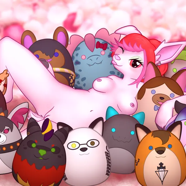 belial the goat, inu-chan (character), meph the cat created by albinoraynedeer