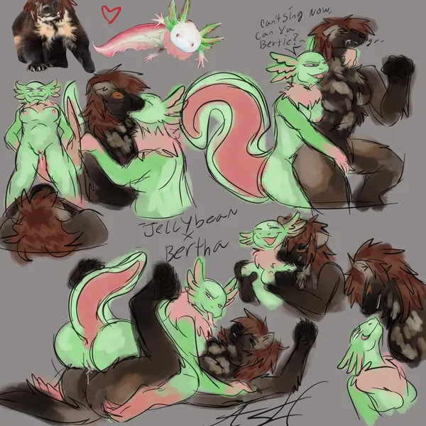 bertha (spicymustelid), jellybean (glennand) created by spicymustelid