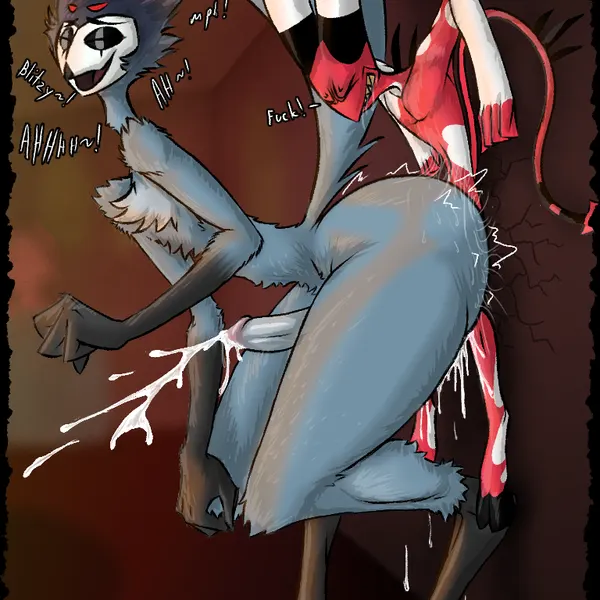 blitzo (helluva boss), stolas (helluva boss) (hazbin hotel, hellaverse) created by garudeer