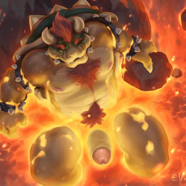 bowser (mario bros, nintendo) created by voldyscribbles