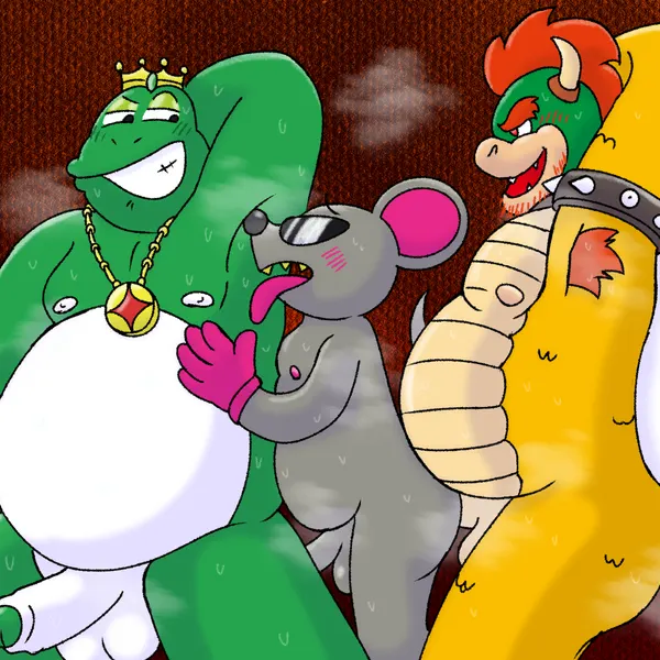 bowser, mouser, wart (mario) (mario bros, nintendo)