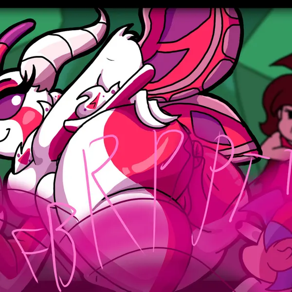 boyfriend (fnf), girlfriend (fnf), sakuroma (retrospecter) (friday night funkin', infernadise (retrospecter)) created by iclankeri
