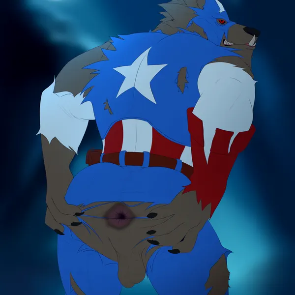 captain america, capwolf (marvel, marvel rivals) created by lopezthewolf