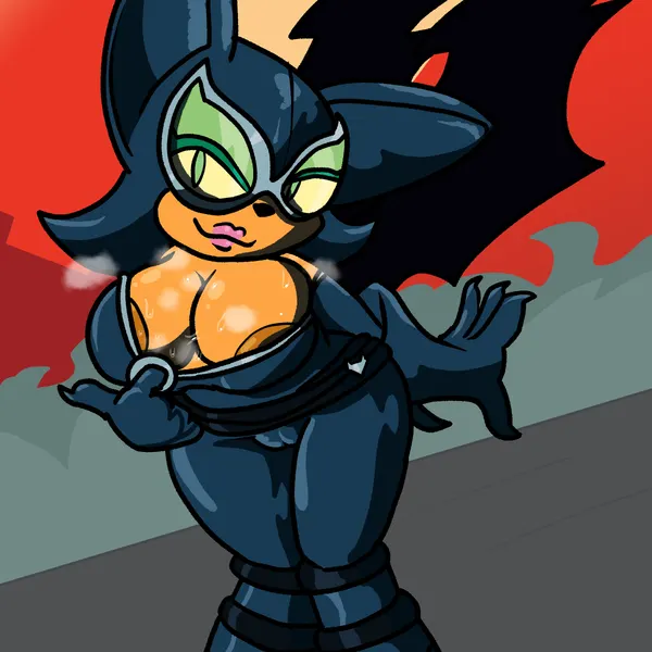 catwoman, rouge the bat (dc comics, sega) created by chibitay