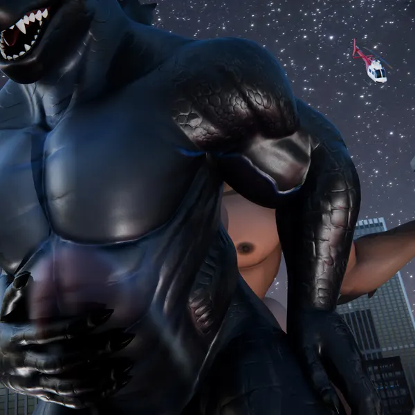 daddyclaw (vulgarvictor), godzilla (bethesda game studios, fallout) created by maulclaw