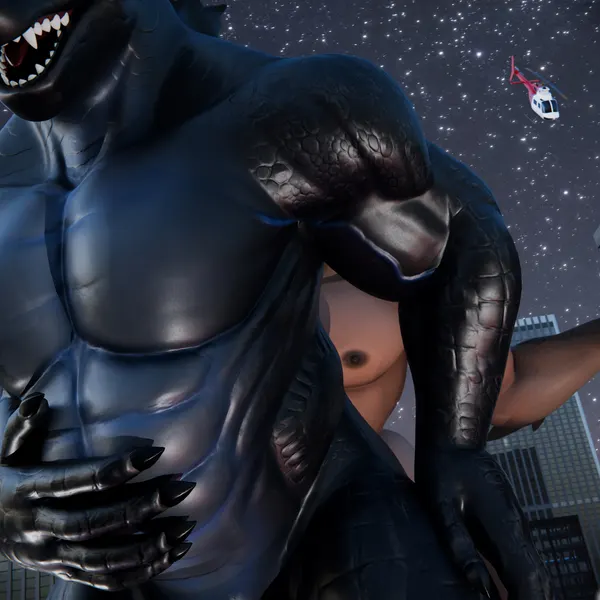 daddyclaw (vulgarvictor), godzilla (bethesda game studios, fallout) created by maulclaw