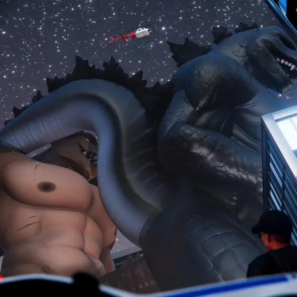 daddyclaw (vulgarvictor), godzilla (bethesda game studios, fallout) created by maulclaw