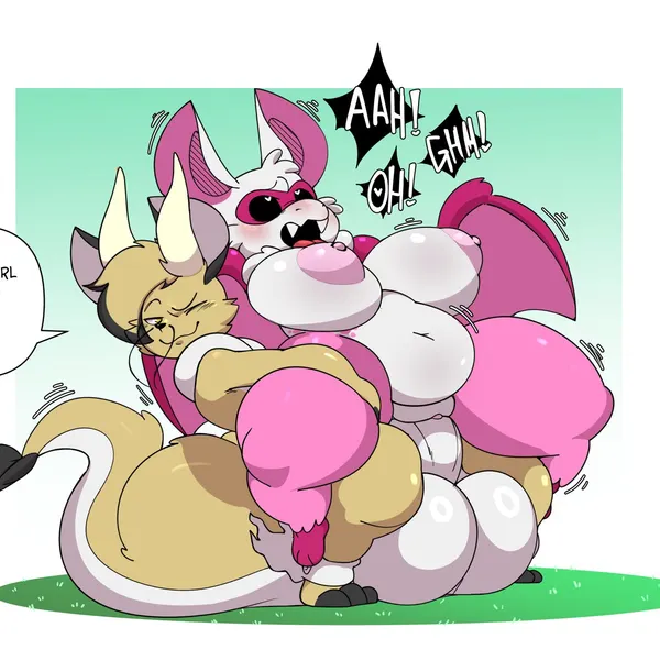 dragonfennec, rabie baby (poppy playtime) (mob entertainment, mythology) created by forbobs2, mr smilingdevil