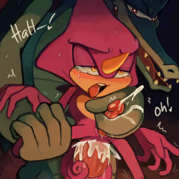 espio the chameleon, vector the crocodile (sega, sonic the hedgehog (series)) created by picklocket