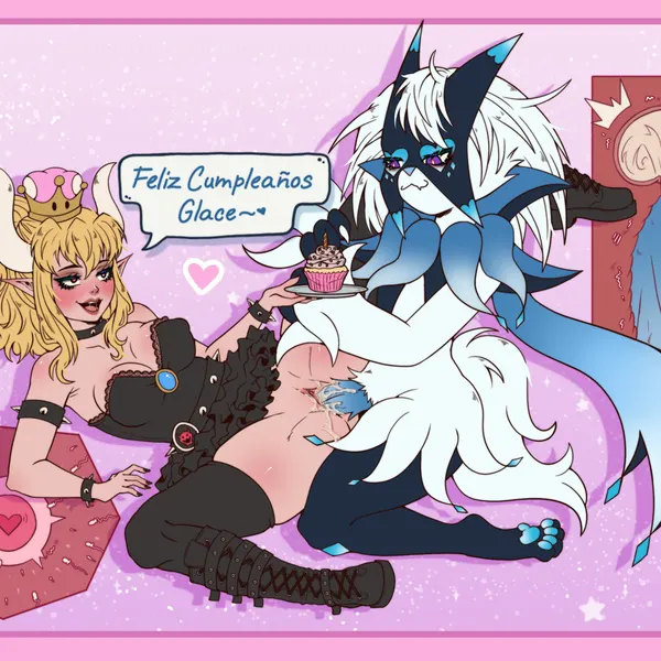 fan character, glace (cris79x) (bowsette meme, mario bros) created by mapplesfactory