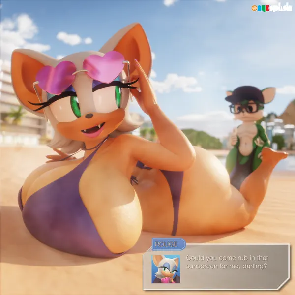 fan character, rouge the bat, vincent (onyxsplash) (sega, sonic the hedgehog (series)) created by onyxsplash