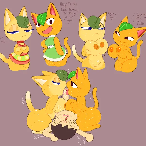 fan character, tangy (animal crossing), villager (animal crossing) (animal crossing, nintendo) created by snazzle snapp
