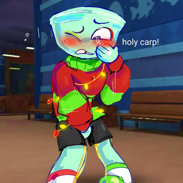 finn (dandy's world) (blushcrunch studio, christmas) created by maluzdom