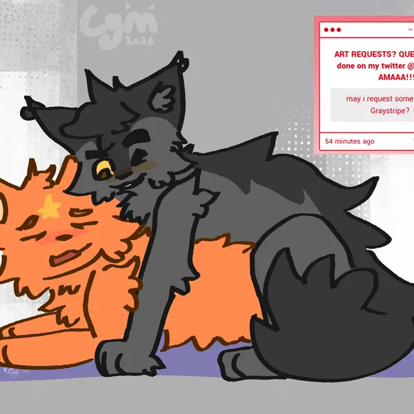 firestar (warriors), graystripe (warriors) (strawpage, warriors (book series)) created by cgm