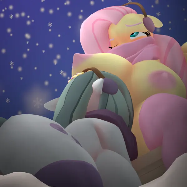 fluttershy (mlp), marble pie (mlp) (friendship is magic, hasbro) created by purplefondue