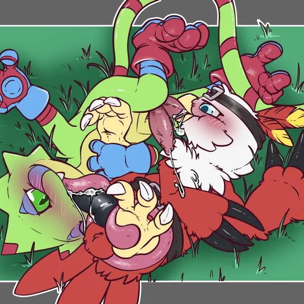 gale hawkmon (bandai namco, digimon) created by benji (artist)
