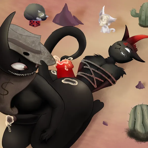 gambit (mewgenics), marshmallow (mewgenics), zodiac (mewgenics) (mewgenics) created by kormorhanycl (artist)