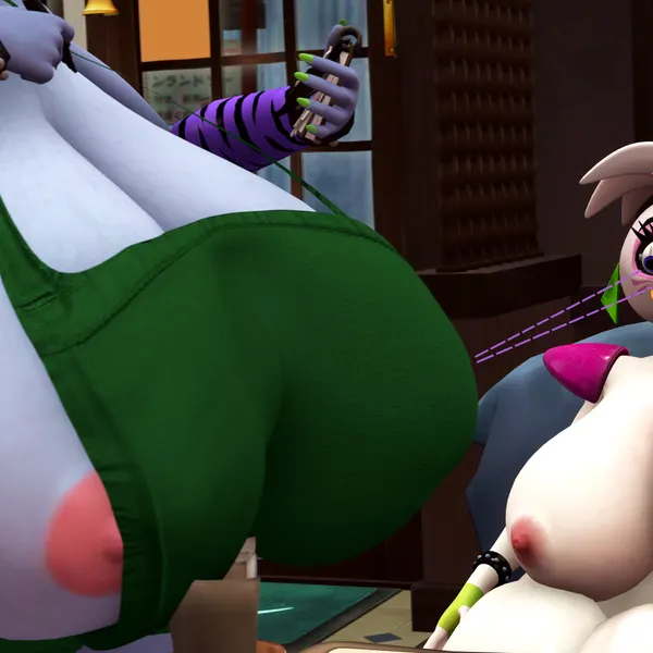 glamrock chica, roxanne wolf (five nights at freddy's, five nights at freddy's: security breach) created by coriponer