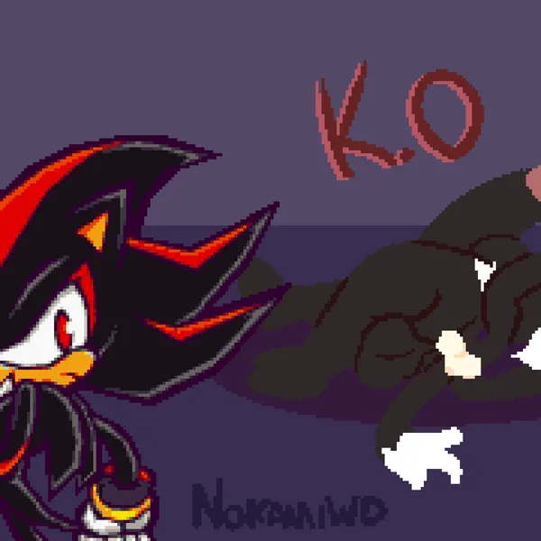 infinite (sonic), shadow the hedgehog (instant loss 2koma, sega) created by nokamiwd