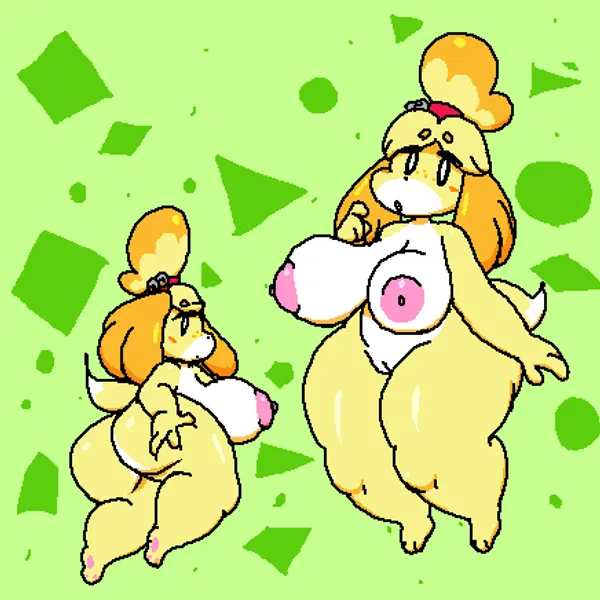 isabelle (animal crossing) (animal crossing, nintendo) created by pants juice