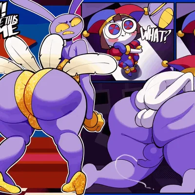 jax (tadc), pomni (tadc) (glitch productions, the amazing digital circus) created by andrews38369