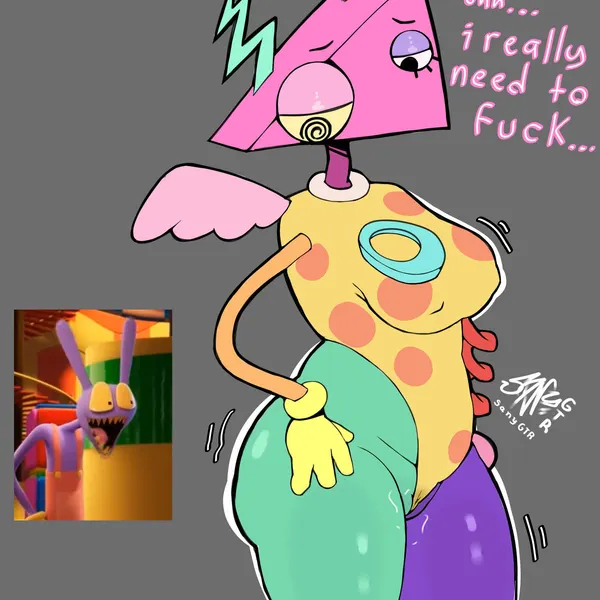 jax (tadc), zooble (tadc) (glitch productions, the amazing digital circus) created by sanygtr