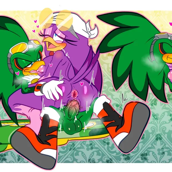 jet the hawk, wave the swallow (sega, sonic riders) created by demichan