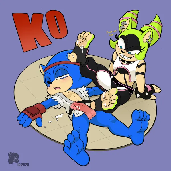 juri han, ryu (street fighter), sonic the hedgehog (capcom, idw publishing) created by introvertedpooch
