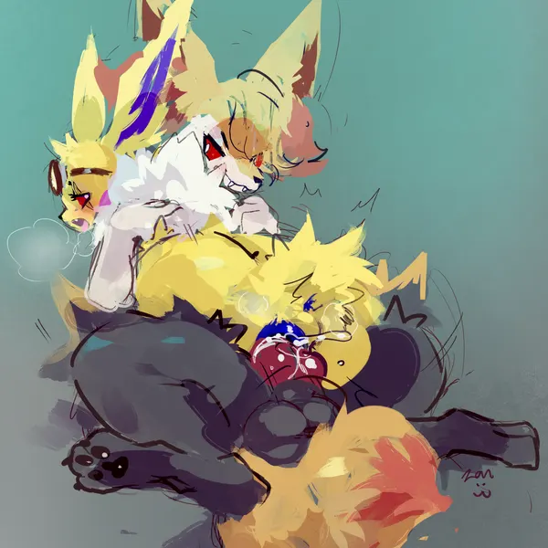 kevin von carstein, zippy the jolteon (nintendo, pokemon) created by zanthu