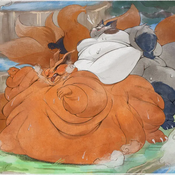 kurama (naruto, nintendo) created by omeome